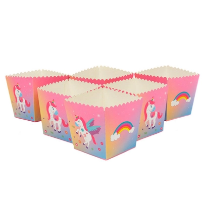 Cajitas de papel unicornio